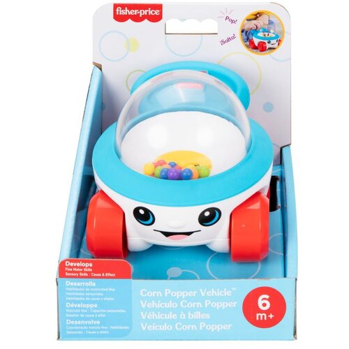 Mattel Fisher-Price: Tili-toli guralica u obliku autića sa &amp;scaron;arenim perlicama koje poskakuju - Slike