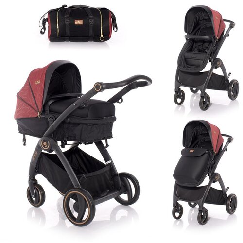 Lorelli ADRIA Kolica Black/Red 2u1 SET: Ko&scaron;ara + Putna Torba + Zimska Navlaka (do 15 kg) Cijene