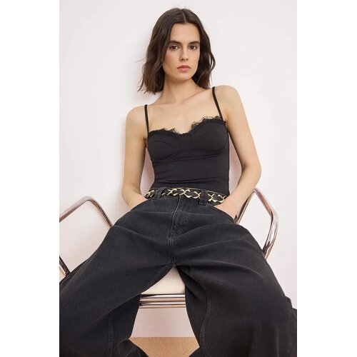 TRENDYOLMILLA Ženska bluza Tprss26Bz00010, Crna Cene