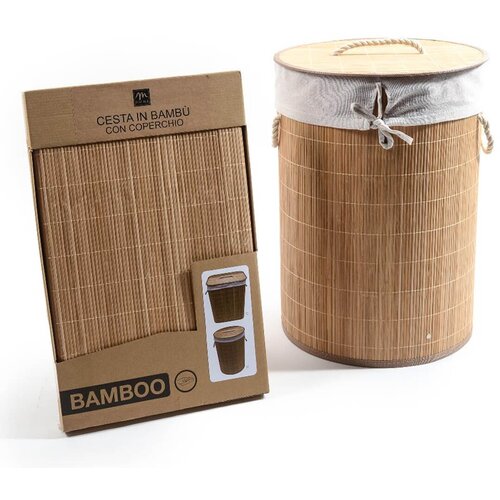Mhome Zložljiva ko&scaron;ara za perilo Bamboo 35xh50cm / les, blago, (5000197966) Cene