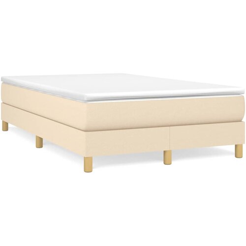  The Living Store Box spring postelja z vzmetnico krem 120x190 cm blago - Box Spring Postelja, (21514764) Cene