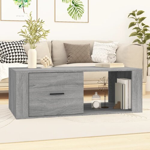  Stolić za kavu sivog hrasta 100x50,5x35 cm konstruirano drvo Cijene