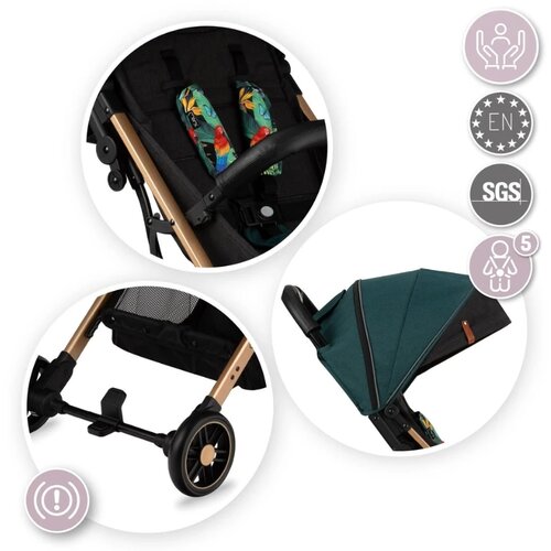 Momi ki&amp;scaron;obran kolica za bebe estelle gold green, 6m+ Slike