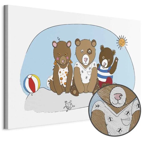  Slika - Teddy Bears on the Beach (1 Part) Wide 120x80 Premium Print Cijene