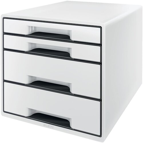 Leitz bijelo-crna kutija s ladicama WOW CUBE, 4 ladice Cijene