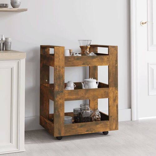 vidaXL Kuhinjska kolica boja hrasta 60 x 45 x 80 cm konstruirano drvo Cijene