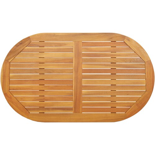 VidaXL Povr&amp;scaron;ina mize 120x70x2,2 cm Ovalna trdna tikova povr&amp;scaron;ina Slike