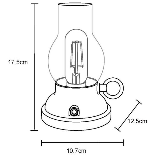Globo 58016A - LED prigu&amp;scaron;iva punjiva stona lampa na dodir PETRO 1W/3,7V 1200 mAh antracit Slike
