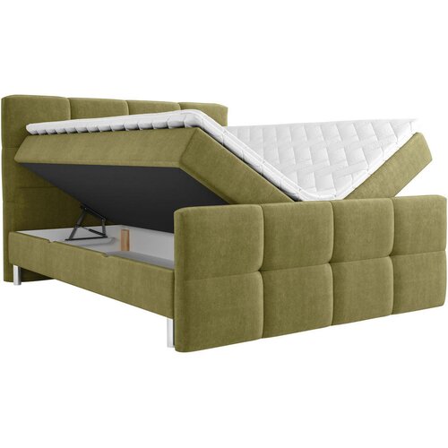 Esposa POSTELJA Z VZMETNICO 160 cm x 200 cm , tekstil olivno zelena Slike