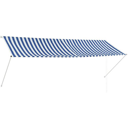 Tenda na uvlačenje 350 x 150 cm plavo-bijela Cijene