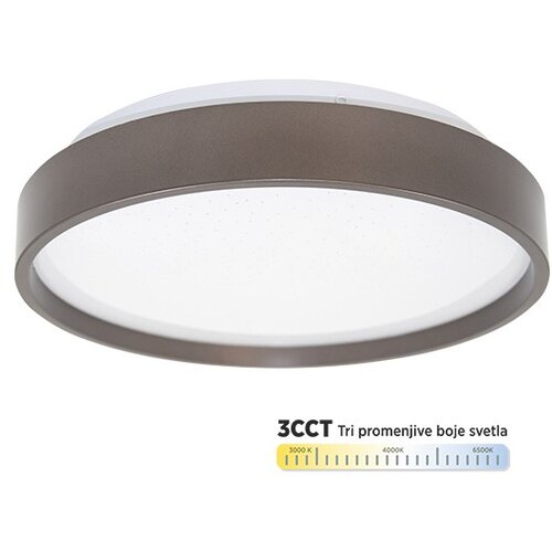 Mitea Lighting led plafonjera braon 15W 220~240V 3CCT 3000/4000/6500K fi260mm smd M205540-BR Cene