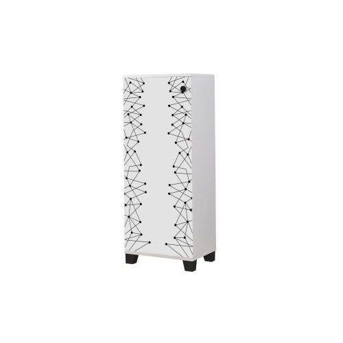 Woody Fashion Stalak za cipele 50x127x38cm Bijelo-crni Slike