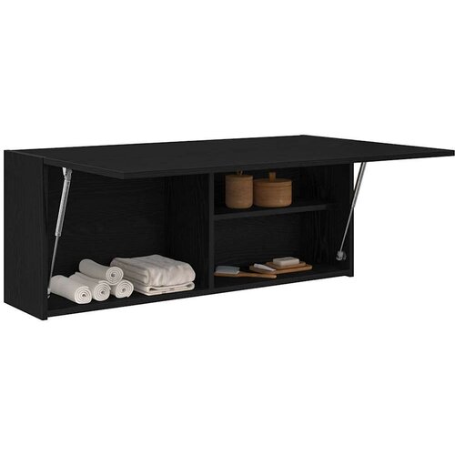 vidaXL Kupaonski zidni ormarić crni 100x25x40 cm izrađeno drvo Cene