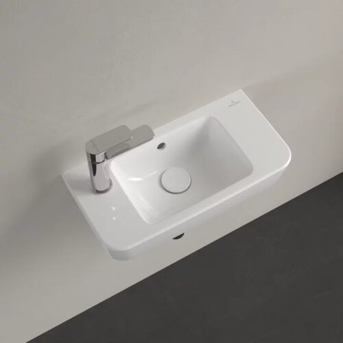 Villeroy Boch 4342L501 O.Novo Compact 50 x 25 cm keramični umivalnik z odprtino za armaturo leva izvedba Slike