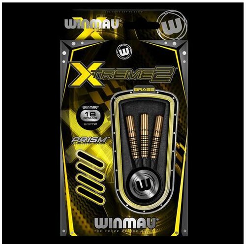 Ensemble De 3 Fléchettes Soft-Tip Winmau Xtreme2 18g - Vols Prism Et Arbres Inclus - Pour Cible Électronique