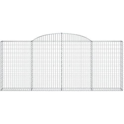  Gabionska ko&amp;scaron;ara s lukom 300x30x120/140 cm pocinčano željezo Slike