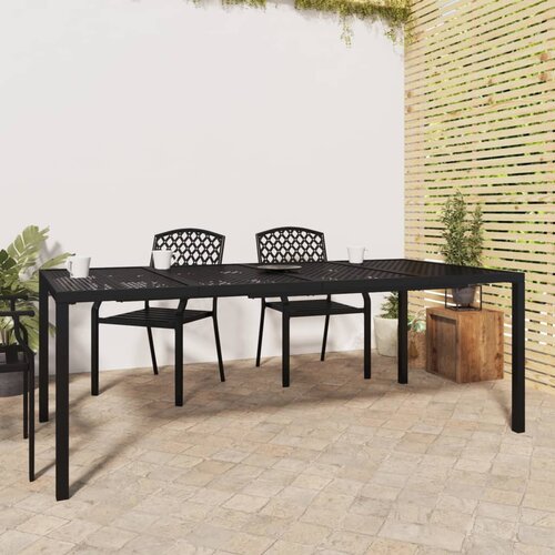 vidaXL Vrtna miza antracitna 200x100x72 cm jeklo Cene