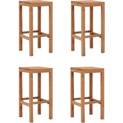  Barski stolci 4 kom od masivne tikovine Slike