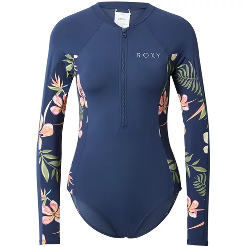 Roxy Sportski kupaći kostim 'Into the Sun' mornarsko plava / maslinasta / svijetlonarančasta / magenta / bijela