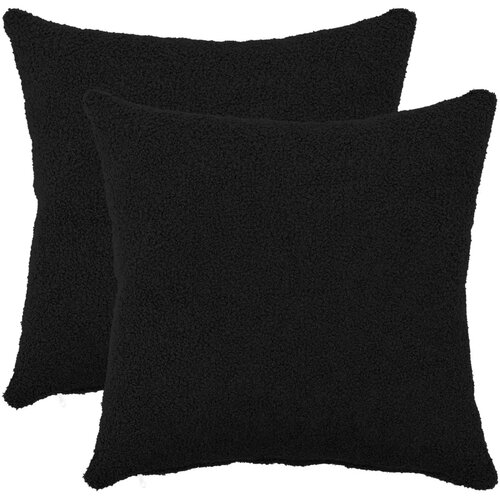  Presvlaka za jastuk 2 kom. HEERLEN Crna 30 x 30 cm Boucl&amp;eacute; - Osnovni Crna 30 x 30 cm Slike