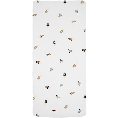 Butter Kings rastezljiva dječja posteljina od pamučnog satena 200x90 cm cosmos - butter kings Slike
