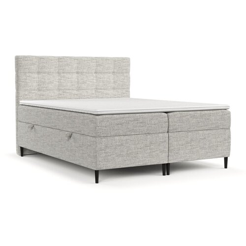 Maison de Rêve Svetlo siva boxspring postelja s prostorom za shranjevanje 200x200 cm Urbaneo – Cene