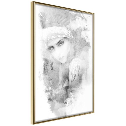  Poster - Mysterious Look (Grey) 40x60 Slike