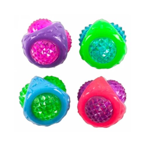 BESTA igracka za pse loptica Diamond LED 8cm mix boja Slike