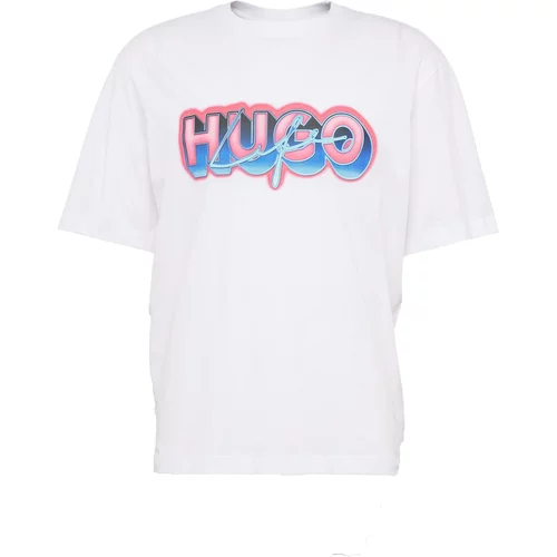 Hugo Blue Majica 'Nillumi' turkizna / roza / bela