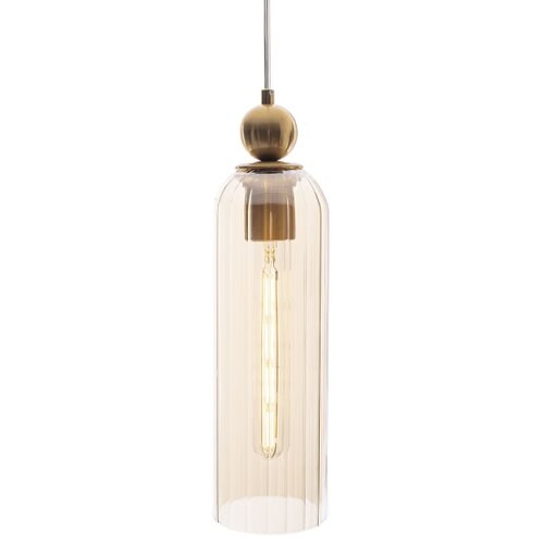 MAXLIGHT P0510 - Visilica na sajli CAMPANILA 1xE27/40W/230V prečnik 10 cm mesing/bež Slike