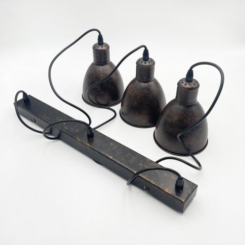 Brilagi LED luster na sajli RIDDY 3xE27/60W/230V bakarna/patina Slike