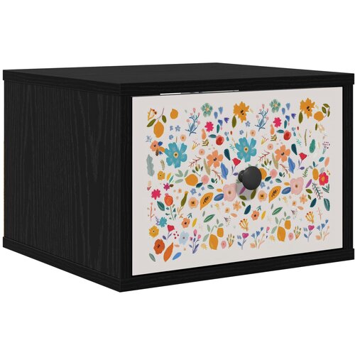  Wall-mounted noćni ormarić MAINZ Crni hrast 36 x 33 x 25 cm Slike