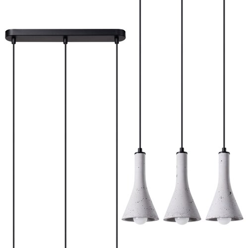 Sollux Lighting SL.1225 - visilica na sajli rea 3xE14/12W/230V beton Slike