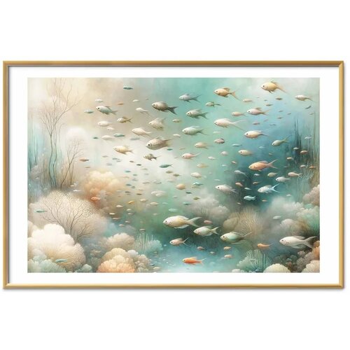  Plakat - Oceanic Beauty 30x21 Zlatni okvir s margom Cene