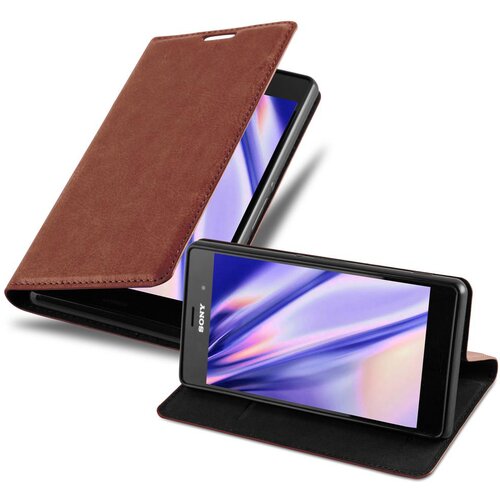 Cadorabo Ohi&scaron;je, združljivo z Sony Xperia Z3 v kapučino rjava - Za&scaron;čitni ovitek z magnetnim zapiranjem, stoječo funkcijo in režo za kartice, (20549470) Cene