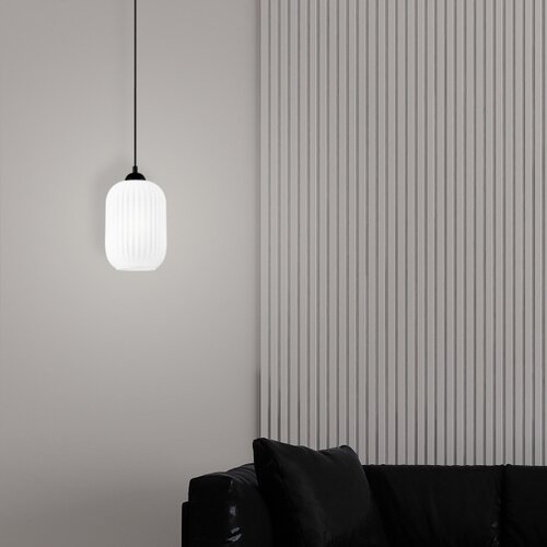  Visilica na sajli HARMA 1xE27/15W/230V &amp;Oslash; 14 cm bela/crna Slike