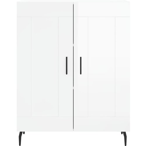  Komoda sjajna bijela 69,5x34x90 cm od konstruiranog drva Slike