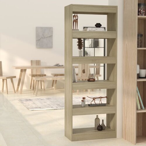  The Living Store Knjižna omara/pregrada sonoma hrast 60x30x166 cm iverna plošča - Knjižna Omara, (21431499) Cene