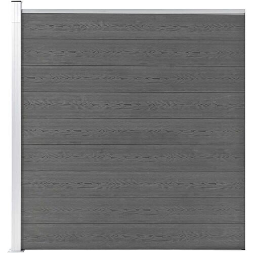 VidaXL vrtna ograda WPC 175 x 186 cm siva Slike