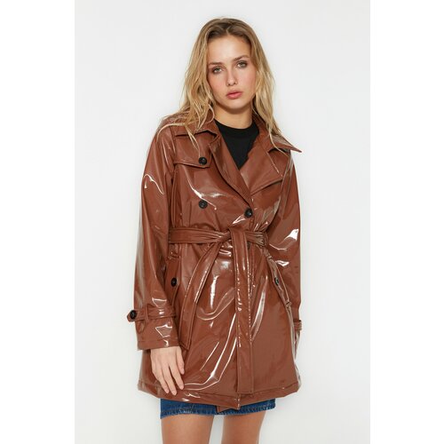 Trendyol Trench Coat - Brown - Double-breasted Slike