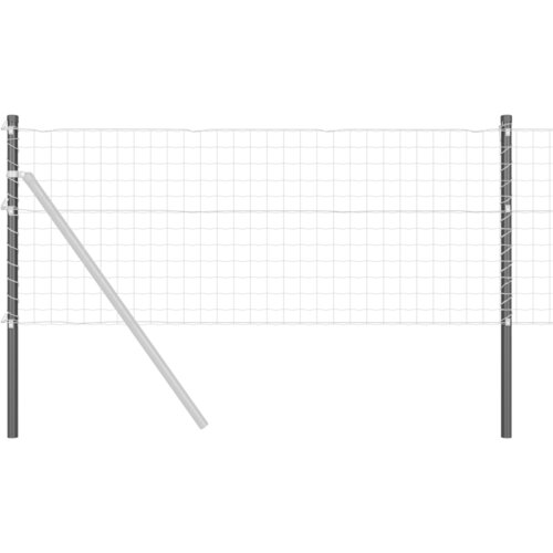 VidaXL Ograde 12 pcs Siva 100 cm Čelik s pra&amp;scaron;kastim premazom Slike