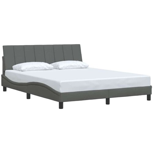VidaXL okvir za krevet bez madraca tamnosivi 160x200 cm od tkanine Slike