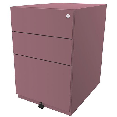 BISLEY Pomični predalnik Note™, 2 univerzalna predala, 1 predal za obešalne mape, VxŠxG 645 x 420 x 565 mm, roza Cene