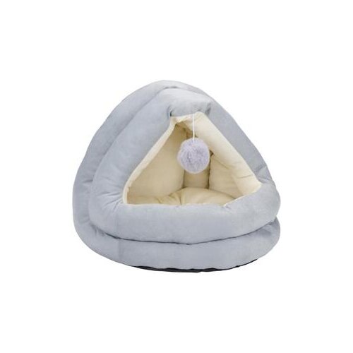  PET COMFORT Krevet za mačke sa visećom lopticom Sivo-Bež 42 &amp;times; 40 &amp;times; 38 cm Slike