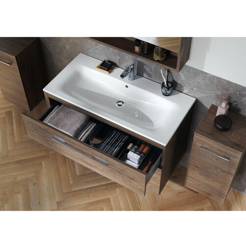 Geberit 501.242.00.1 Selnova Square 80 x 50 cm umivalnik z omarico Slike