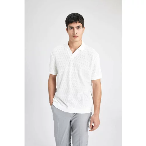 Defacto Regular Fit Resort Neck Knitting Look Polo T-Shirt