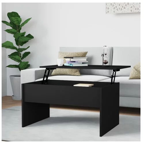  Klubska mizica črna 80x50,5x41,5 cm konstruiran les