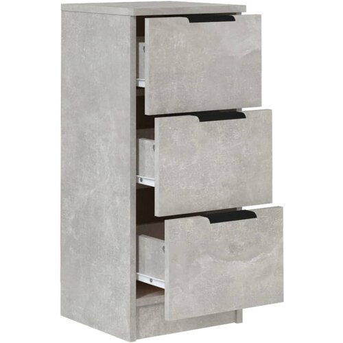  Komode 2 kom siva boja betona 30 x 30 x 70 cm konstruirano drvo Slike