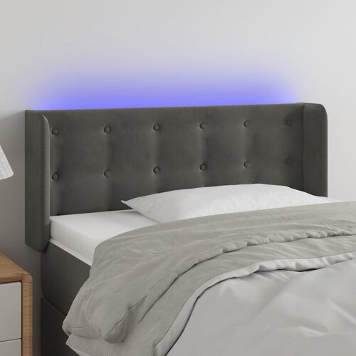  LED uzglavlje tamnosivo 103x16x78/88 cm baršunasto Cene