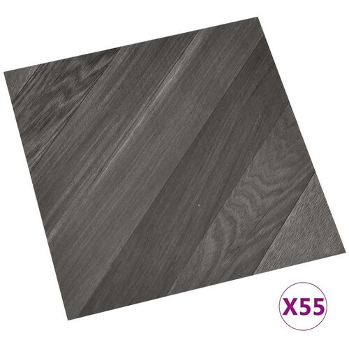  Podne daske 55 pcs Sivi 5 11 m&amp;sup2; PVC - Crna i smeđa Slike